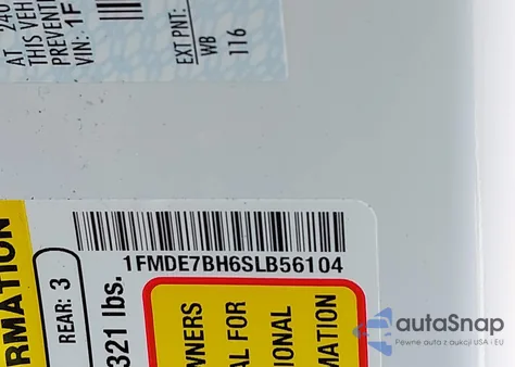 2025 Ford Bronco Big Bend z USA, uszkodzony, nr VIN 1FMDE7BH6SLB56104